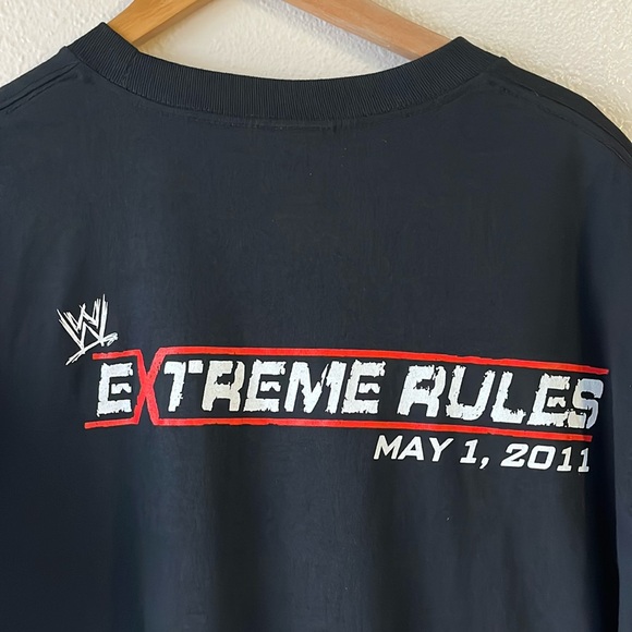 WWE World Wrestling Entertainment Crew T-Shirt Rare Black Extreme Rules 2011 2X - Picture 7 of 7